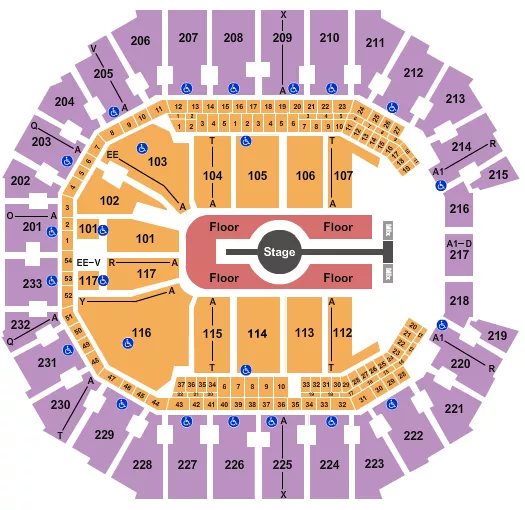 seating chart for Spectrum Center - Rod Wave - eventticketscenter.com