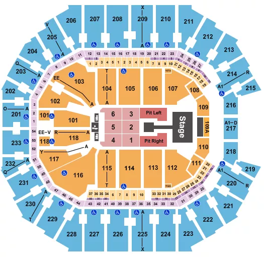 seating chart for Spectrum Center - Sombr - eventticketscenter.com