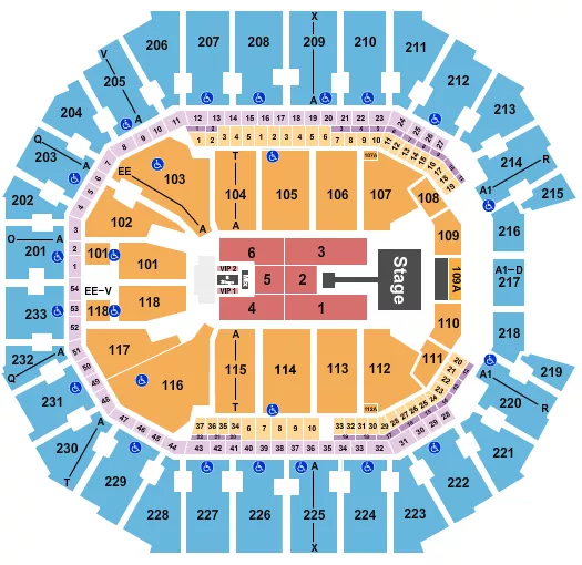 seating chart for Spectrum Center - Summer Walker - eventticketscenter.com
