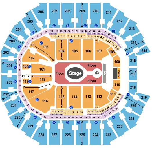 seating chart for Spectrum Center - Tame Impala - eventticketscenter.com