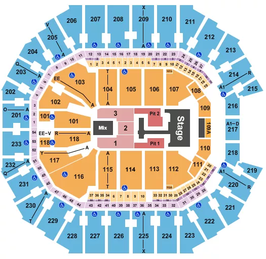 seating chart for Spectrum Center - Teddy Swims - eventticketscenter.com