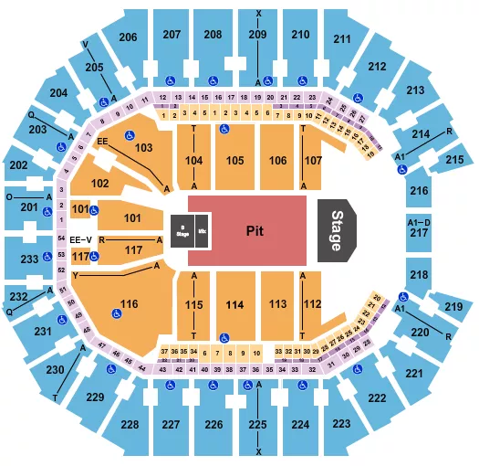 seating chart for Spectrum Center - Tyler The Creator - eventticketscenter.com