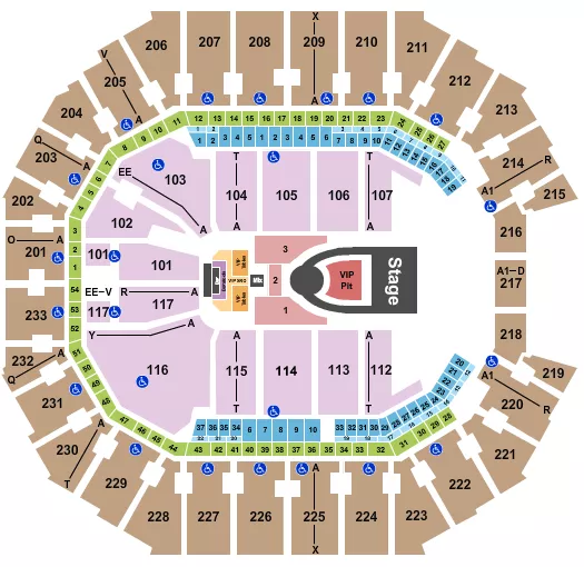 seating chart for Spectrum Center - Usher 2 - eventticketscenter.com