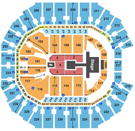 seating chart for Spectrum Center - Young Miko - eventticketscenter.com