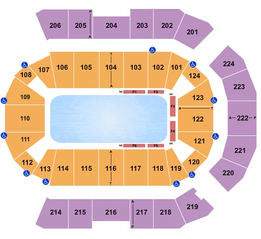 seating chart for Spokane Arena - Cirque du Soleil - eventticketscenter.com