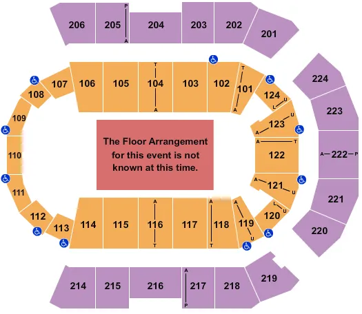 seating chart for Spokane Arena - Generic Floor - eventticketscenter.com