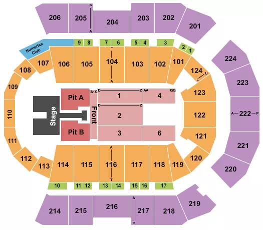 seating chart for Spokane Arena - Kelsea Ballerini - eventticketscenter.com