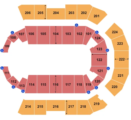 seating chart for Spokane Arena - Monster Jam - eventticketscenter.com