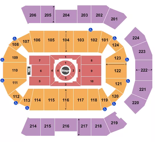 seating chart for Numerica Veterans Arena - Nate Bargatze - eventticketscenter.com
