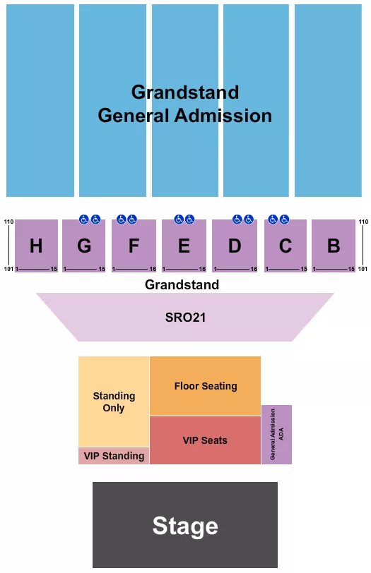 seating chart for Spokane County Fair & Expo Center - Endstage 5 - eventticketscenter.com