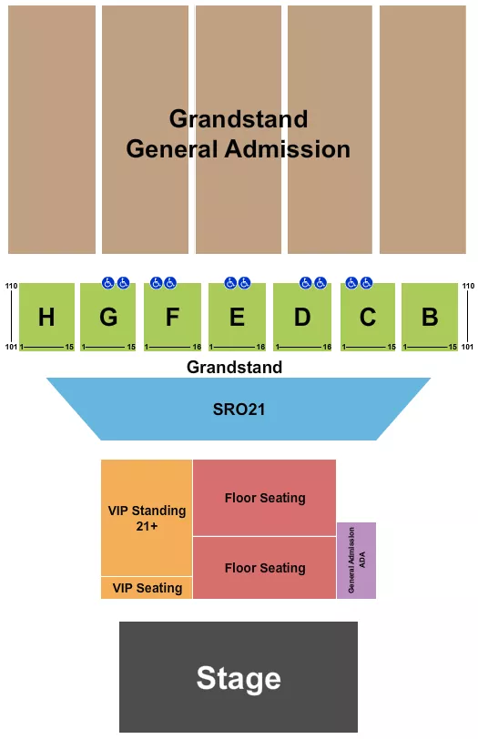 seating chart for Spokane County Fair & Expo Center - Endstage 6 - eventticketscenter.com