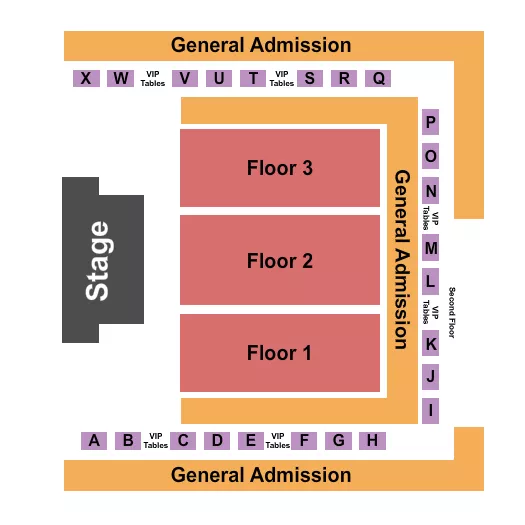 seating chart for Spokane Live At Spokane Tribe Casino - Endstage GA - eventticketscenter.com