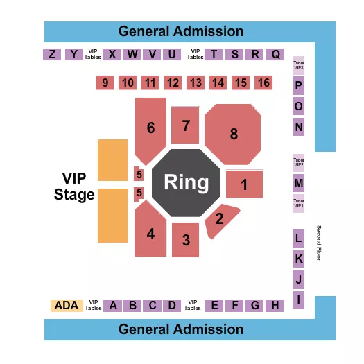 seating chart for Spokane Live At Spokane Tribe Casino - MMA - eventticketscenter.com