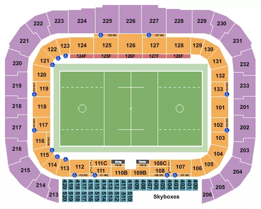seating chart for Sports Illustrated Stadium - Lacrosse - eventticketscenter.com