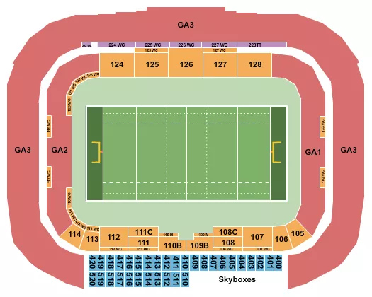 seating chart for Sports Illustrated Stadium - Rugby GA Numbered - eventticketscenter.com