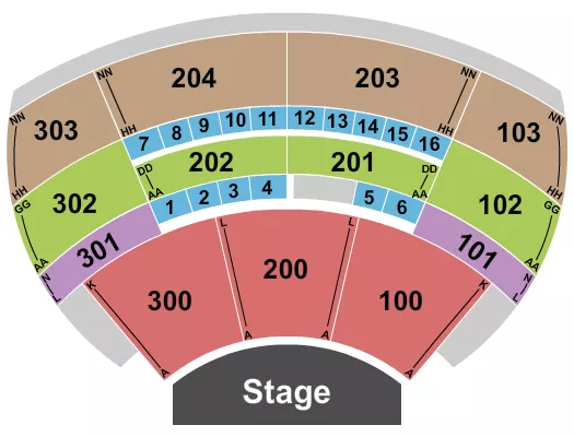 seating chart for Spotlight 29 Casino - End Stage 3 - eventticketscenter.com