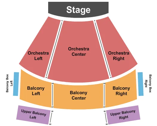 seating chart for Springfield Little Theatre - End Stage - eventticketscenter.com