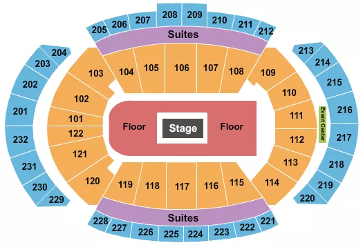 seating chart for T-Mobile Center - Center Stage 3 - eventticketscenter.com