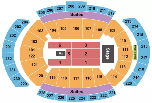 seating chart for T-Mobile Center - Endstage 4 - eventticketscenter.com