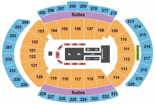 seating chart for T-Mobile Center - Gold Over America Tour - eventticketscenter.com