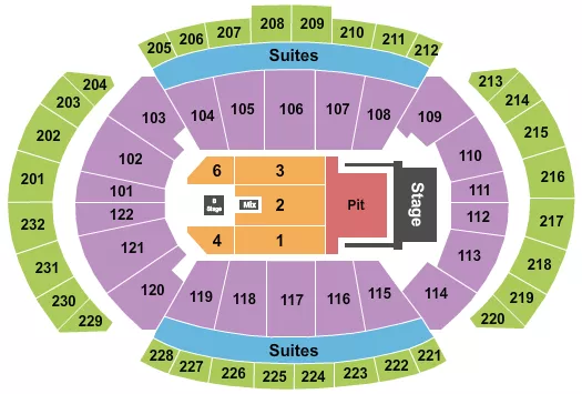 seating chart for T-Mobile Center - Greta Van Fleet - eventticketscenter.com