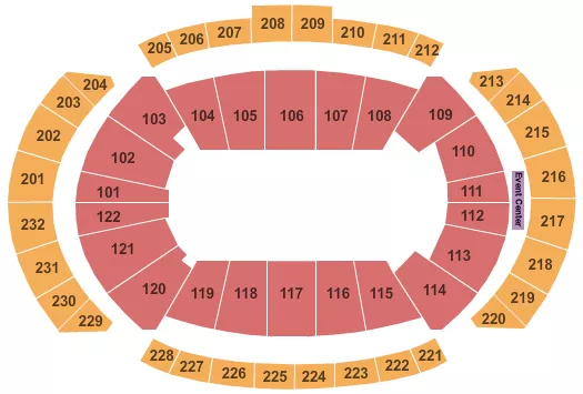 seating chart for T-Mobile Center - Open Floor - eventticketscenter.com