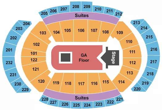 seating chart for T-Mobile Center - Suicideboys - eventticketscenter.com