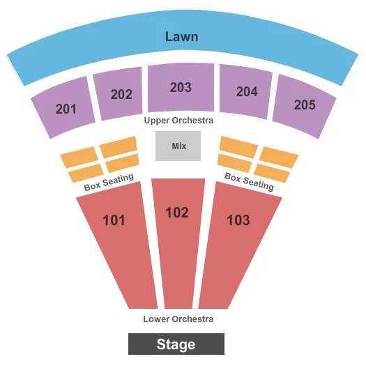 seating chart for Ting Pavilion - End Stage - eventticketscenter.com