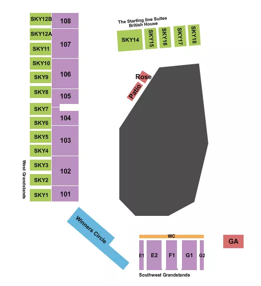 seating chart for Spruce Meadows - Reserved/VIP - eventticketscenter.com