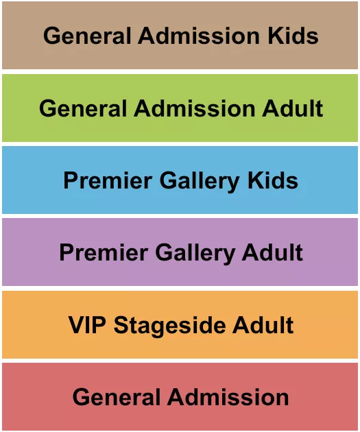 seating chart for St. Augustine Amphitheatre - Venardos Circus - eventticketscenter.com