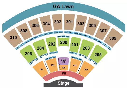 seating chart for Empower Federal Credit Union Amphitheater at Lakeview - Endstage GA Pit - Row D - eventticketscenter.com