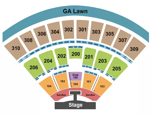 seating chart for Empower Federal Credit Union Amphitheater at Lakeview - Kenny Chesney - eventticketscenter.com