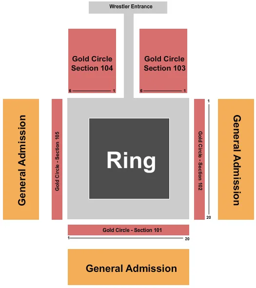 seating chart for St. Petersburg Armory - WWE NXT - eventticketscenter.com