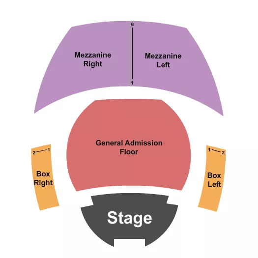 seating chart for Stable Hall - Floor/Mezz - eventticketscenter.com