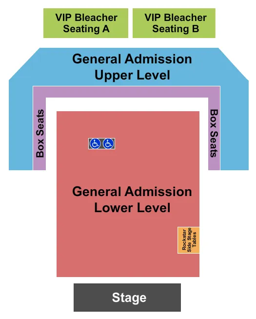 seating chart for Stage AE - GA Floor/VIP Bleachers - eventticketscenter.com