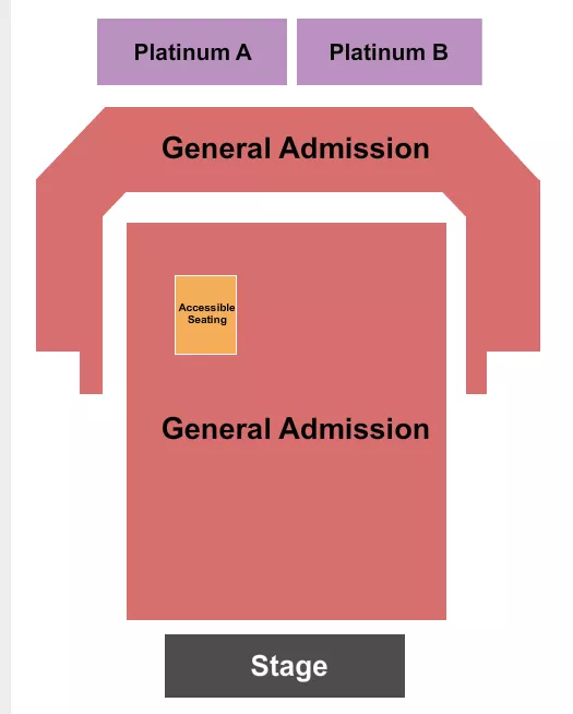 seating chart for Stage AE - GA Platinum A-B 2 - eventticketscenter.com