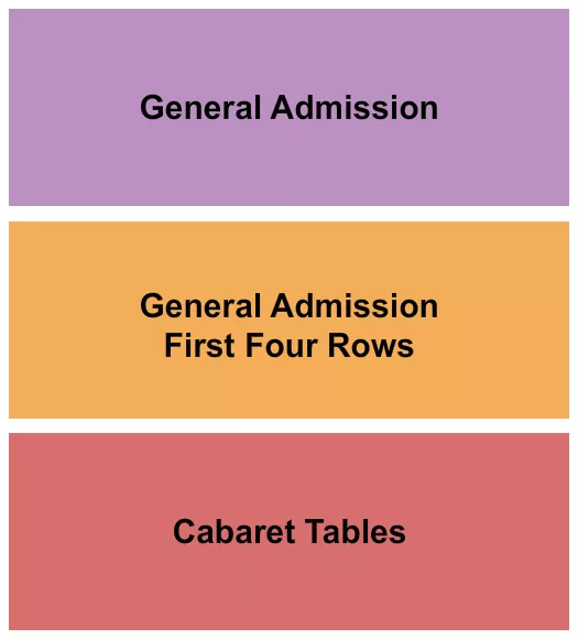 seating chart for Stage Door Theater at Blumenthal Performing Arts Center - GA/GA First 4/Cabaret - eventticketscenter.com