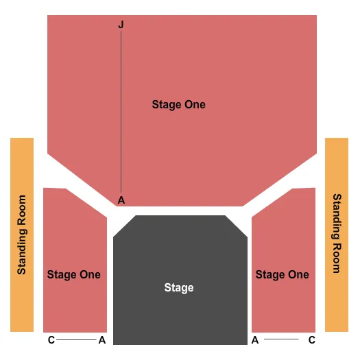 seating chart for StageOne at Fairfield Theatre Company - End Stage - eventticketscenter.com