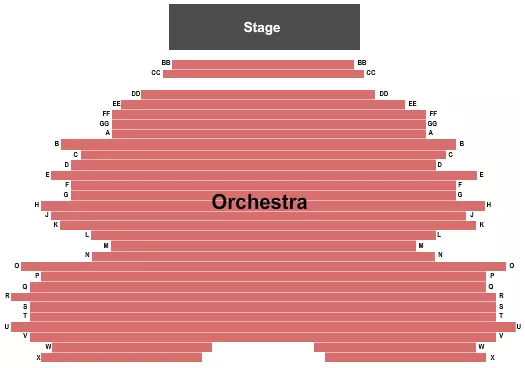 seating chart for Main Stage at Staller Center For The Arts - End Stage - eventticketscenter.com