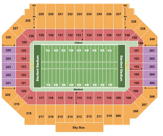 seating chart for Stanford Stadium - Football - eventticketscenter.com