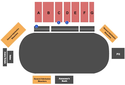 seating chart for Stanislaus County Fair - Open Stage - eventticketscenter.com