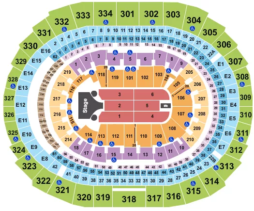 seating chart for Crypto.com Arena - Missy Elliott - eventticketscenter.com