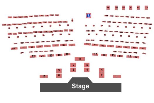 seating chart for Main Showroom At StarDome Comedy Club - End Stage - eventticketscenter.com