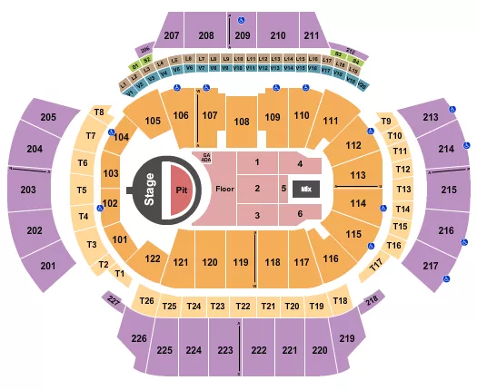 seating chart for State Farm Arena - GA - 5 Seconds of Summer - eventticketscenter.com