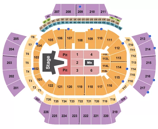 seating chart for State Farm Arena - GA - AJR - eventticketscenter.com