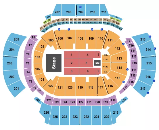 seating chart for State Farm Arena - GA - Andrea Bocelli - eventticketscenter.com