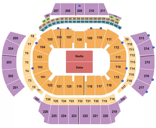 seating chart for State Farm Arena - GA - Bad Bunny - eventticketscenter.com