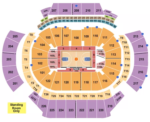 seating chart for State Farm Arena - GA - Basketball - eventticketscenter.com
