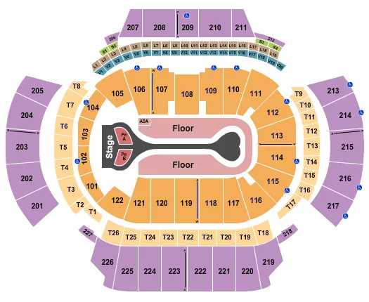 seating chart for State Farm Arena - GA - Benson Boone - eventticketscenter.com