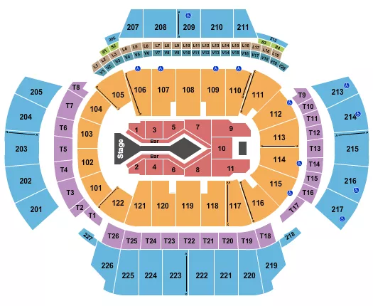 seating chart for State Farm Arena - GA - Blake Shelton 2 - eventticketscenter.com